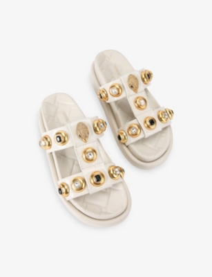 Kurt Geiger Leather Croc-embossed Orson Sandals