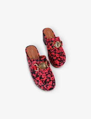 KURT GEIGER LONDON: Mansion Heeled Leather Clogs