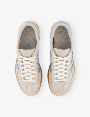 Adidas Originals Womens Alumina Clear Sky Gum Handball Spezial Suede Low-top Trainers In Alumina Clear Sky Gum