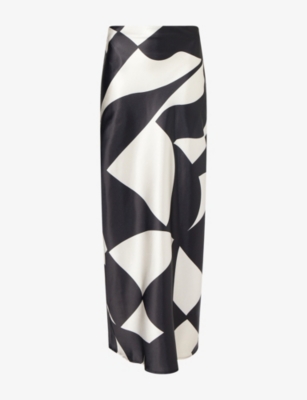 4TH & RECKLESS: Iris Printed Stretch-Woven Maxi Skirt