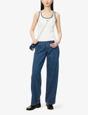 4TH & RECKLESS: Ruben Contrast-Trim Knitted Vest Top
