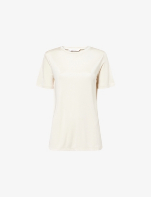 MAX MARA: Carena realxed-fit silk T-shirt