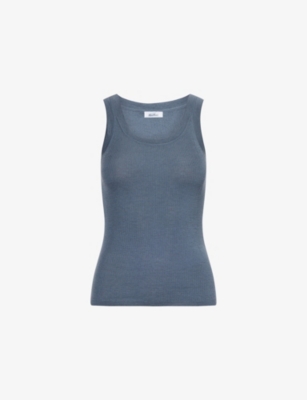 MAX MARA: Eliadi Sleeveless Ribbed-Knit Wool Top