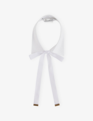 Tie-Detail Stretch-Cotton Collar