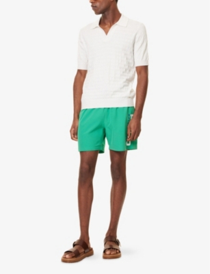 POLO RALPH LAUREN: Traveller Brand-Print Swim Trunks