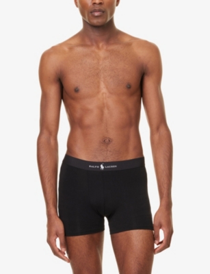 POLO RALPH LAUREN: Classic Pack of Three Cotton-Blend Jersey Trunks