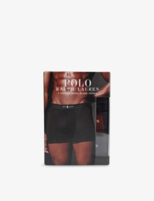 POLO RALPH LAUREN: Classic Pack of Three Cotton-Blend Jersey Trunks