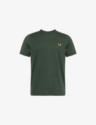FRED PERRY: Crewneck Brand-Embroidered Cotton-Jersey T-Shirt