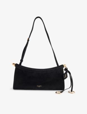 ALAIA: East West Magnetic-Frame Leather Shoulder Bag
