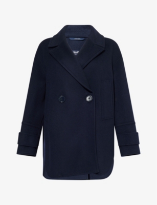 S MAX MARA: Vania Double-Breasted Wool Pea Coat