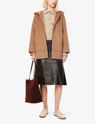 S MAX MARA: Cloe Hooded Double-Faced Wool Jacket