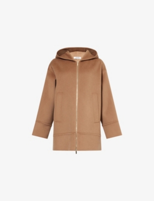 S MAX MARA: Cloe Hooded Double-Faced Wool Jacket