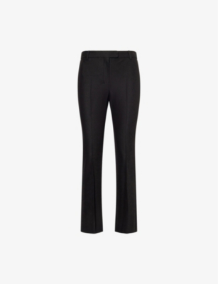 S MAX MARA: Fatina Slim-Leg Cropped Cotton-Blend Trousers