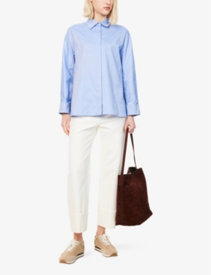S MAX MARA: Conero Oversized-Fit Cotton Oxford Shirt
