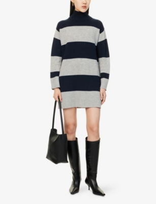 S MAX MARA: Desiderio High-Neck Knitted Wool and Cashmere Jumper Dress