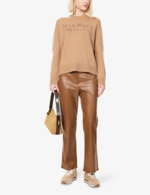 S MAX MARA: Veronica Logo-Jacquard Wool and Cashmere-Blend Jumper