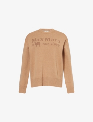 S MAX MARA: Veronica Logo-Jacquard Wool and Cashmere-Blend Jumper