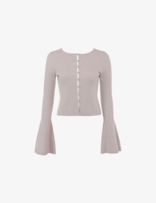 HOUSE OF CB: Aster Ribbed Knitted Cardigan