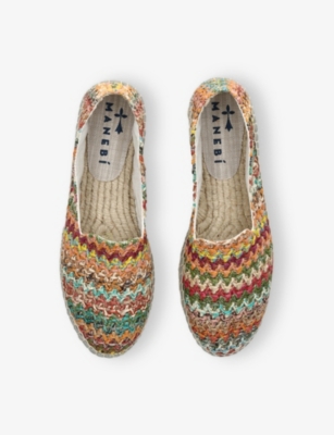 MANEBI: Hamptons Double-Sole Woven Espadrilles