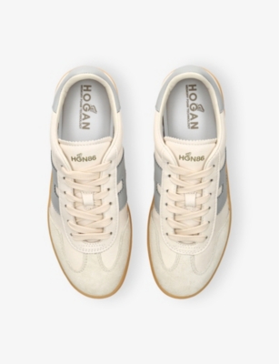 Hogan Cool Suede-trimmed Leather Sneakers In Blue Other