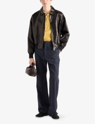 PRADA: Logo-Embellished Cotton Bowling Shirt