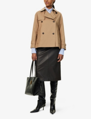 MAX MARA CUBE: Zeno spread-collar cotton-blend trench coat
