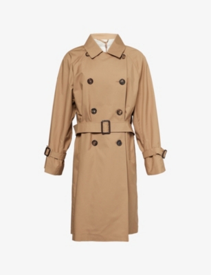 MAX MARA CUBE: Ctrench double-breasted cotton-blend trench coat