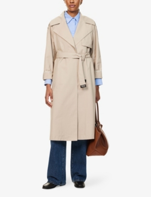 MAX MARA CUBE: Utrench notch-lapel cotton-blend trench coat