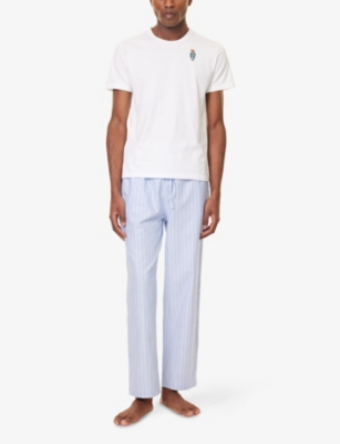 POLO RALPH LAUREN: Bear-Embroidery Short-Sleeve Plaid Cotton Sleep Set