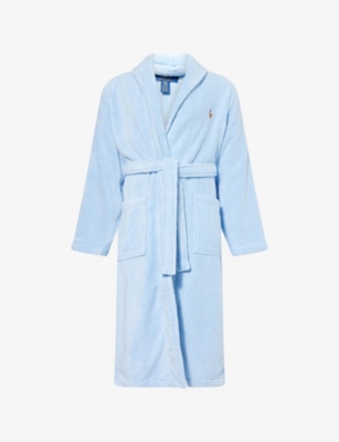 POLO RALPH LAUREN: Brand-Embroidery Cotton-Towelling Bathrobe