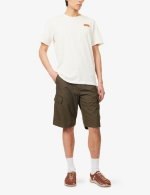 THE NORTH FACE MENS WHITE OUTDOOR GRAPHIC-PRINT COTTON-JERSEY T-SHIRT 