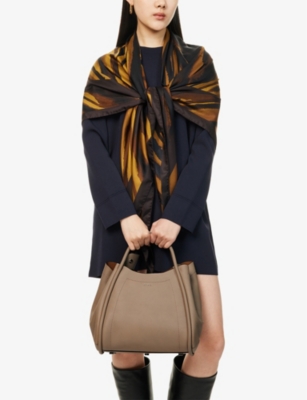 MAX MARA: Drummedmarines Leather Top-Handle Bag