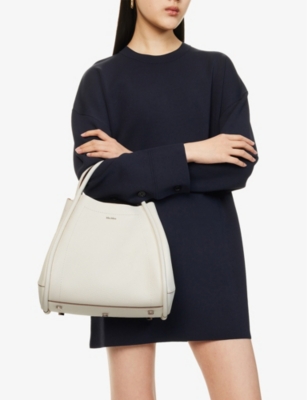 MAX MARA: Drummedmarines Leather Top-Handle Bag