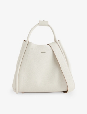 MAX MARA: Drummedmarines Leather Top-Handle Bag