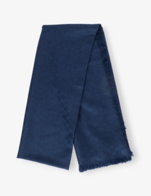 MAX MARA: Jacquard-Knit Wool and Silk Scarf