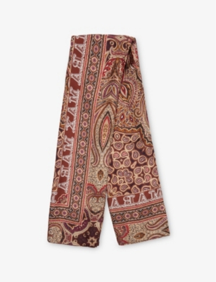 MAX MARA: Selim Paisley-Print Silk Scarf