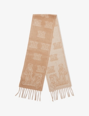MAX MARA: Wsanima Logo Cashmere Scarf