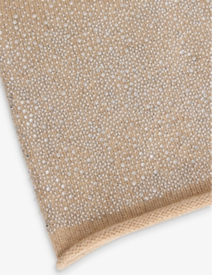 MAX MARA: Rhinestone-Embellished Cashmere Beanie Hat