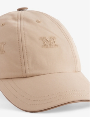 MAX MARA: Logo-Embroidered Water-Repellent Cotton Baseball Cap