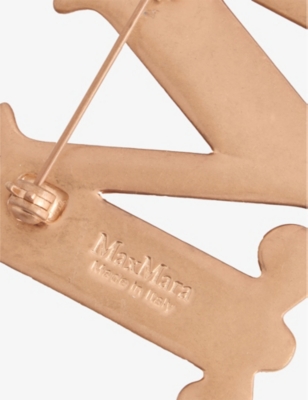Monogram Crystal Metal brooch