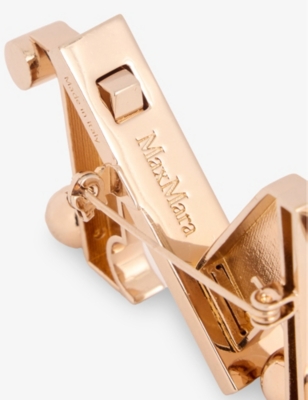 MAX MARA: Monogram Metal brooch