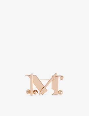 MAX MARA: Monogram Metal brooch