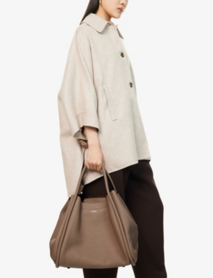 MAX MARA: Drummedmarinem Large Leather Shoulder Bag