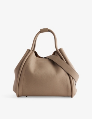 MAX MARA: Drummedmarinem Large Leather Shoulder Bag