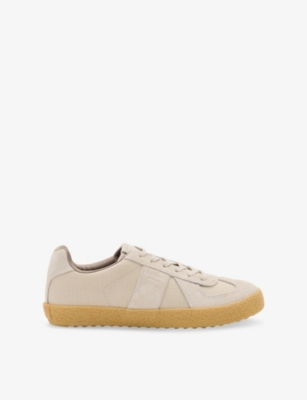 Jaimee panelled suede low-top trainers