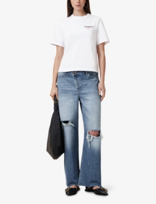 Round-Neck Brand-Print Cotton-Jersey T-Shirt
