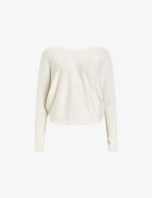 Pull AllSaints Twist - Taille L - Couleur Blush - Col V - Manches Longues - Neuf Sans étiquette