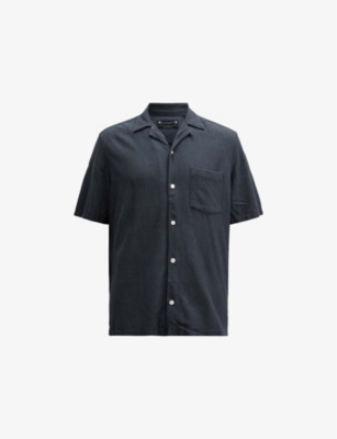 ALLSAINTS: Fountain spread-collar slim-fit cotton shirt