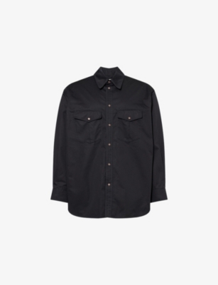 LEMAIRE: Western Two-Buttoned-Pockets Cotton-Poplin Shirt