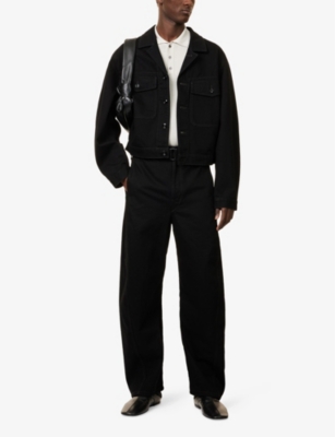 LEMAIRE: Twisted Belted Wide-Leg Relaxed-Fit Denim Trousers